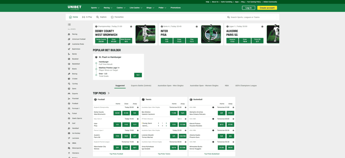 Unibet Bookmaker